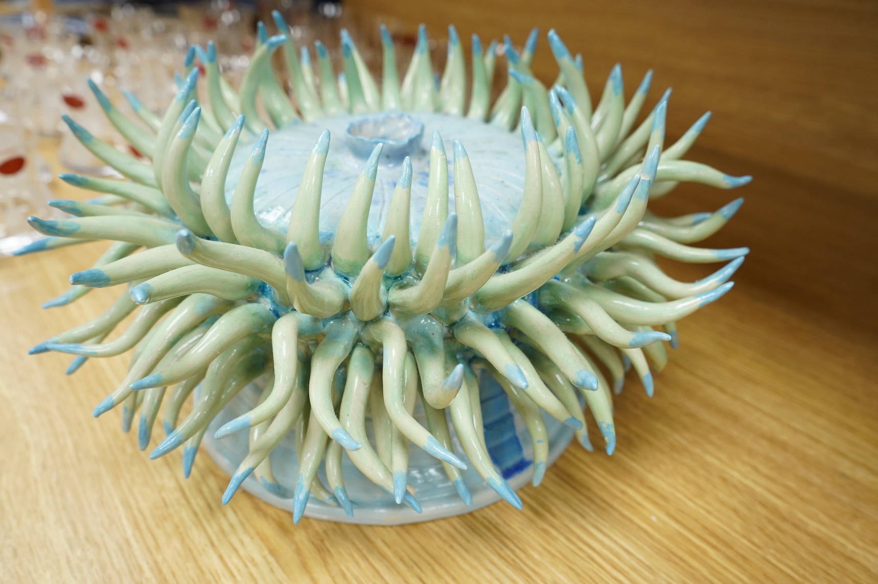 Frances Doherty, a Long Tentacle Anemone ceramic sculpture, 36cm in diameter